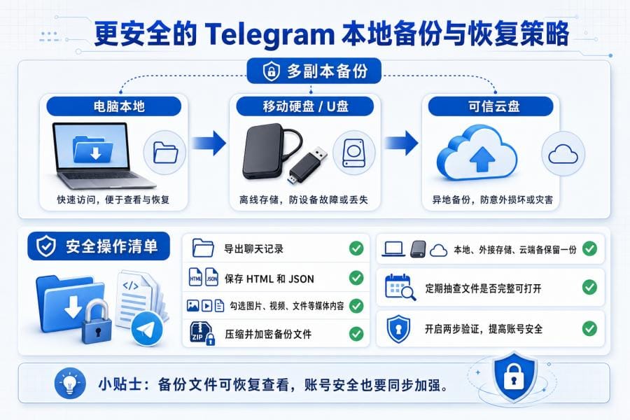 更安全的 Telegram 本地备份与恢复策略