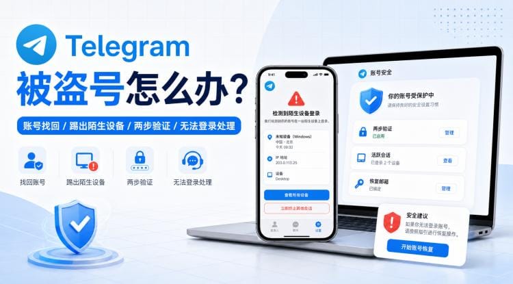 Telegram 被盗号怎么办？账号找回与安全处理方法