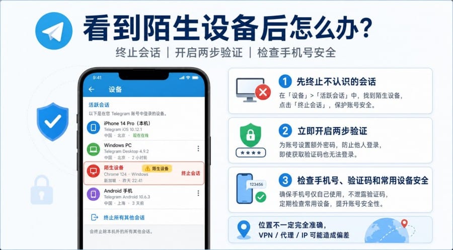 Telegram 怎么退出其他设备？手机、电脑和网页版操作方法 配图 3