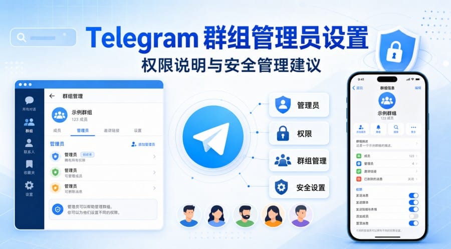 Telegram 群组管理员怎么设置