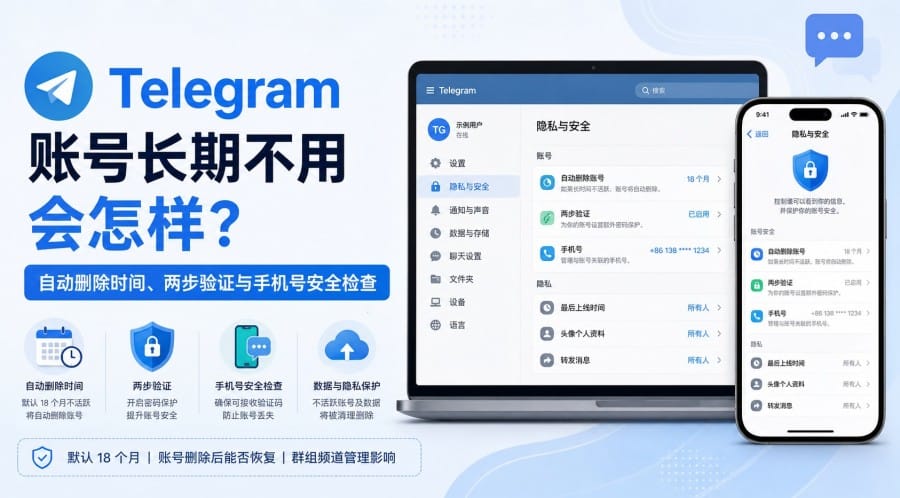 Telegram 账号长期不用会怎样?