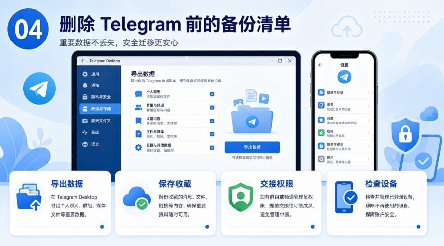 Telegram 账号注销后还能恢复吗?删除前先看这份处理清单 - 配图 3