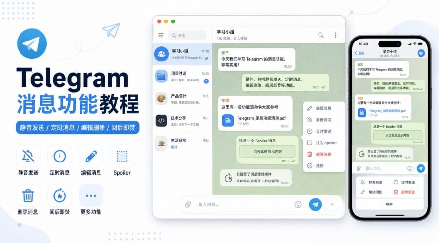 Telegram 消息功能教程