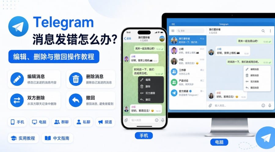 Telegram 消息发错怎么办?