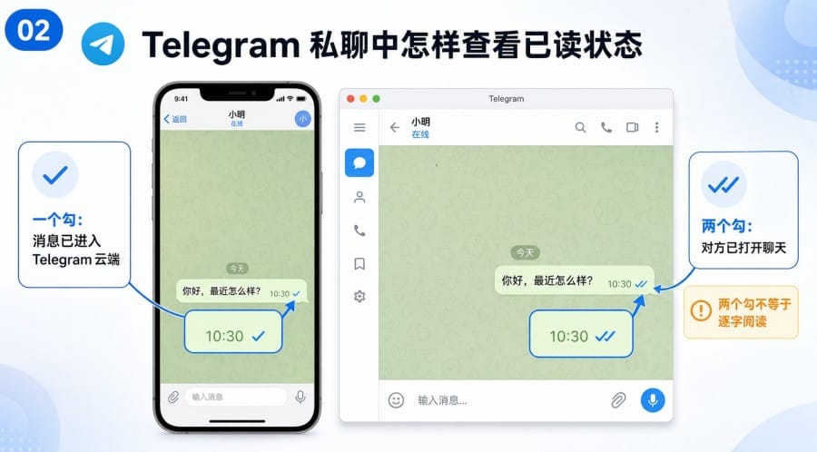 Telegram 消息已读状态怎么看 - 配图 1